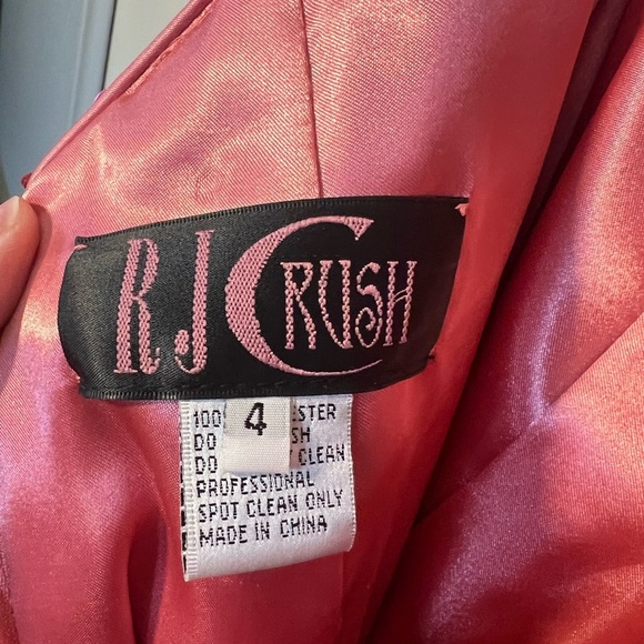 RJ Crush Formal Gown Pink Sequin Slit gown - Picture 3 of 5